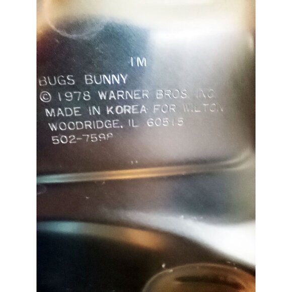 1978 Wilton Bugs Bunny Cake Pan Aluminum Character Vintage 5027598 Bakeware - Picture 3 of 14